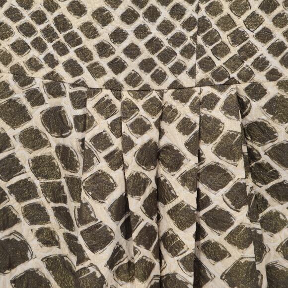 Pauw Amsterdam Structured Dress Metallic Snake Print Architectural Career Size 4 - Picture 6 of 11